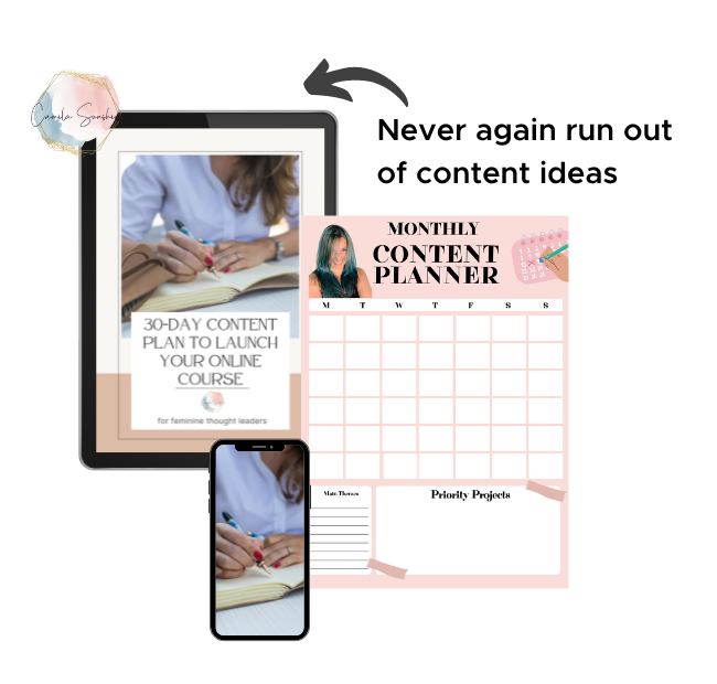 course 30 day content plan